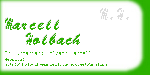 marcell holbach business card